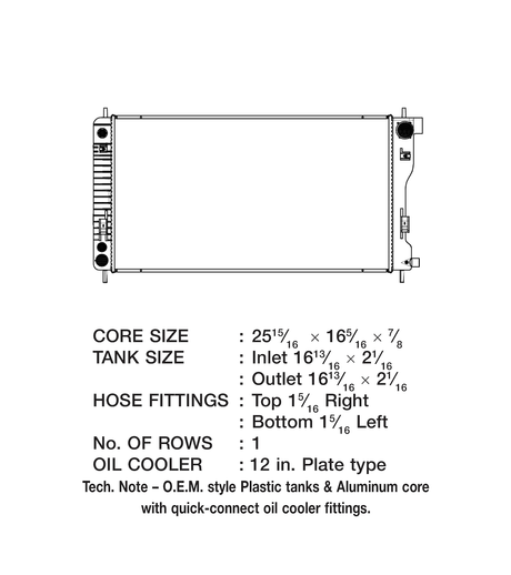 Product of Csf 3582 Radiator