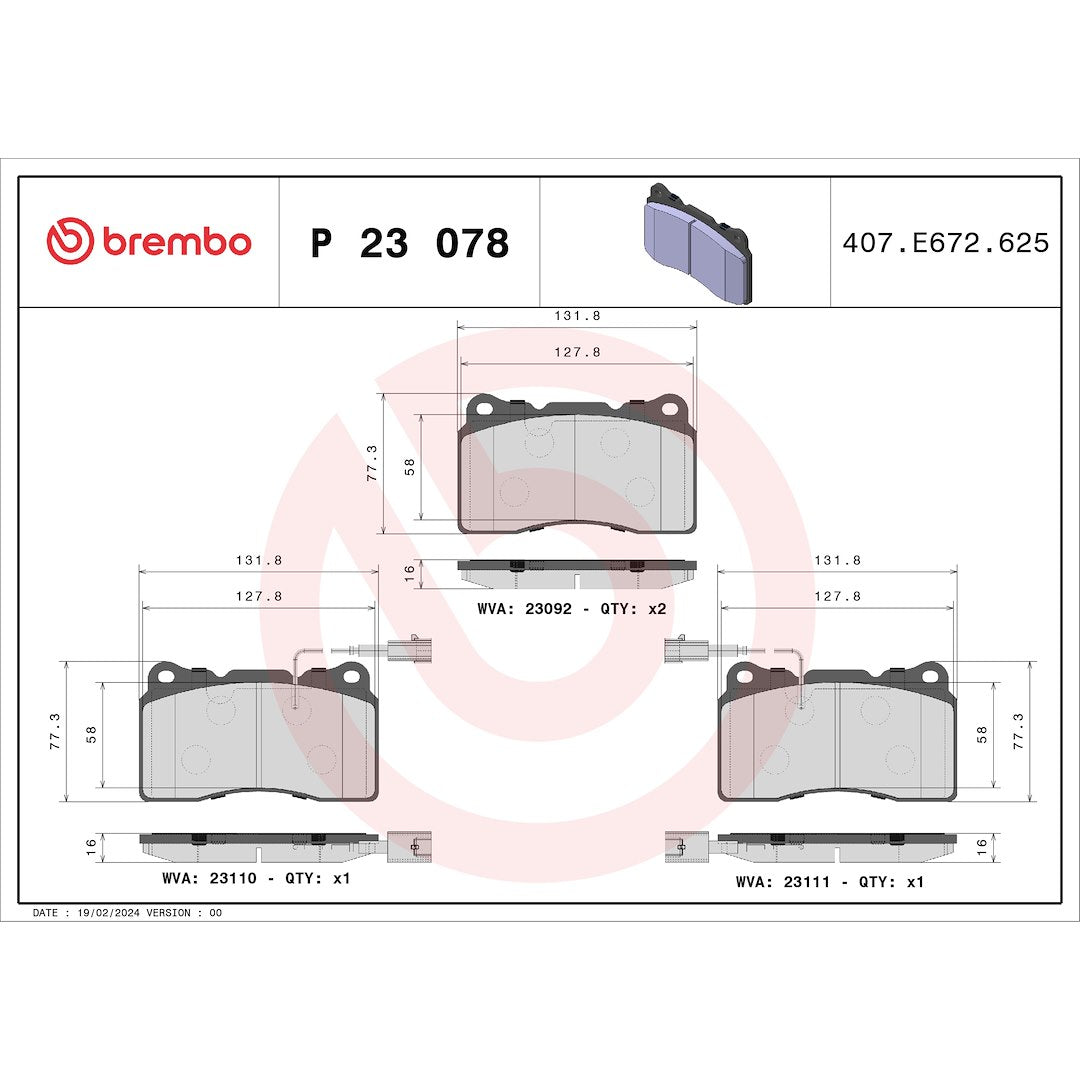 Brembo P23078 Brake Pad||p23078_Drw.Jpg||87||brmp23078||1752726