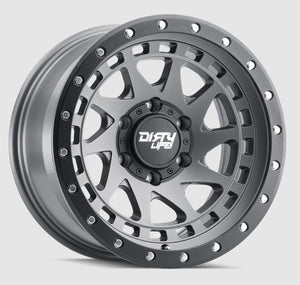 Product of Dirty Life Race Wheels 17x9 Graphite With Black Lip Wheel - 6x5.50 Bolt Pattern 