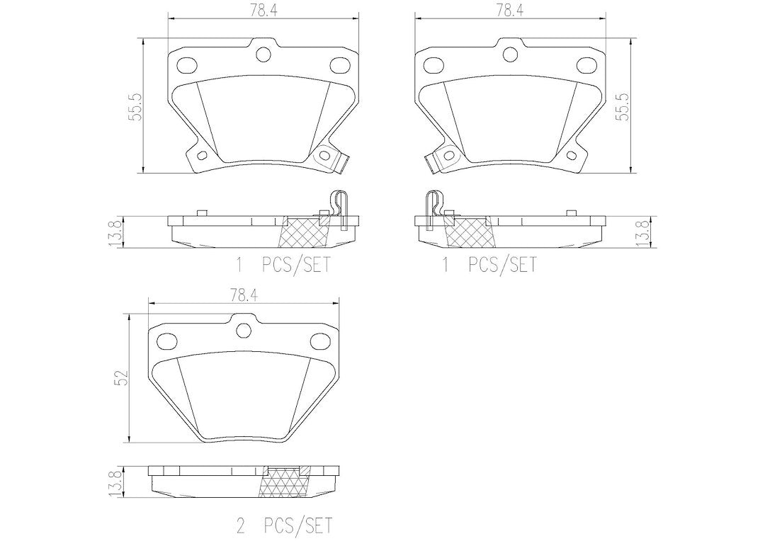 Product of Brembo P83052N Brake Pad - Set Of 4 