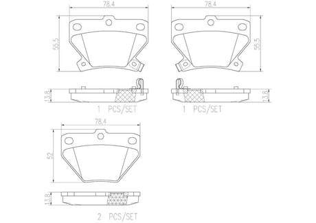 Product of Brembo P83052N Brake Pad - Set Of 4 