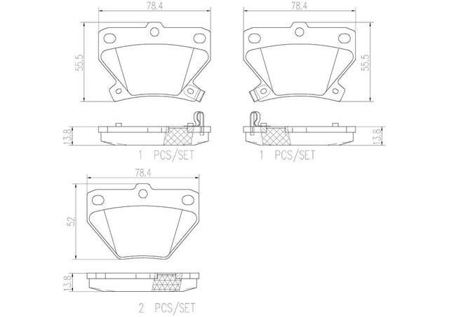 Product of Brembo P83052N Brake Pad - Set Of 4 
