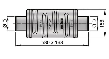 Product of Maxwell DEMPMP100  Exhaust Muffler 