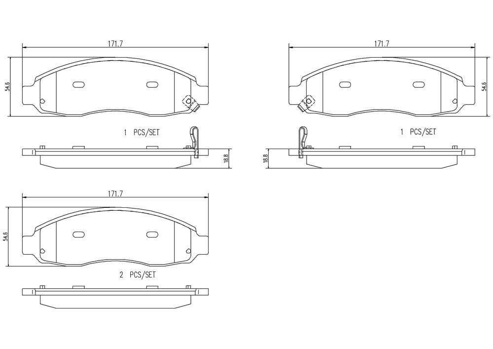 Product of Brembo P18030N Brake Pad - Set Of 4 