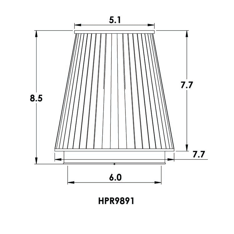 Product of Spectre Industries HPR9891 Round Tapered Washable Air Filter 