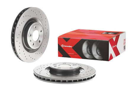 Product of Brembo 09B0391XC02 Xtra Vented Cross Drilled 1 Piece Brake Rotor 