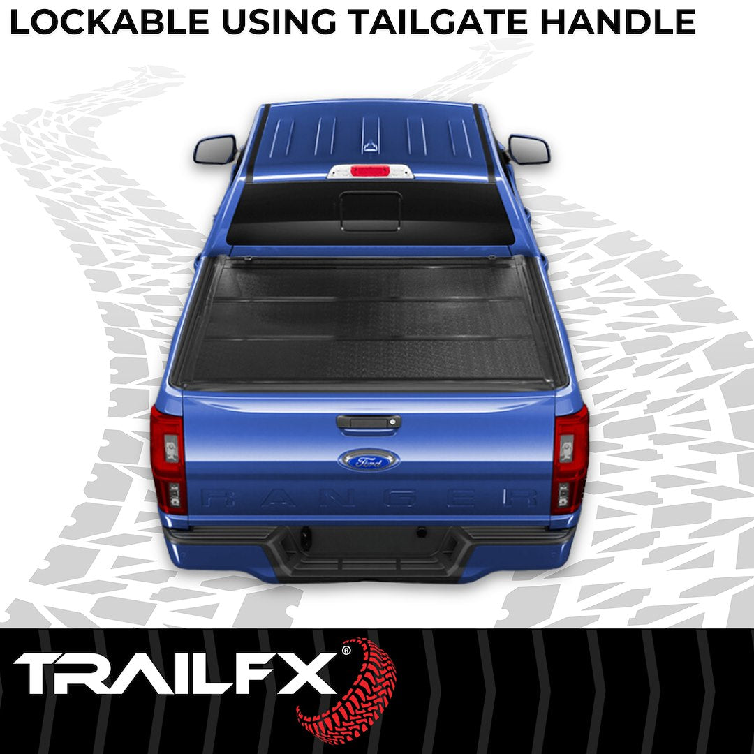 Product of TrailFX TFX Standard Flush Tri-Fold Hard Folding TFX3527 Tonneau Cover 