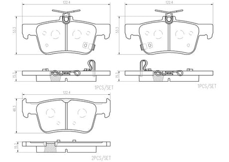 Product of Brembo P28103N Brake Pad - Set Of 4 