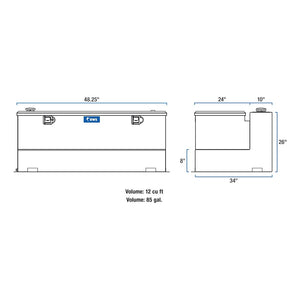 Product of UWS ST-85-COMBO-MB Diesel Liquid Transfer Tank 85 Gallon Rectangular 