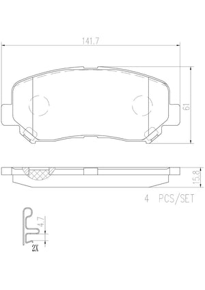 Product of Brembo P49045N Brake Pad - Set Of 4 