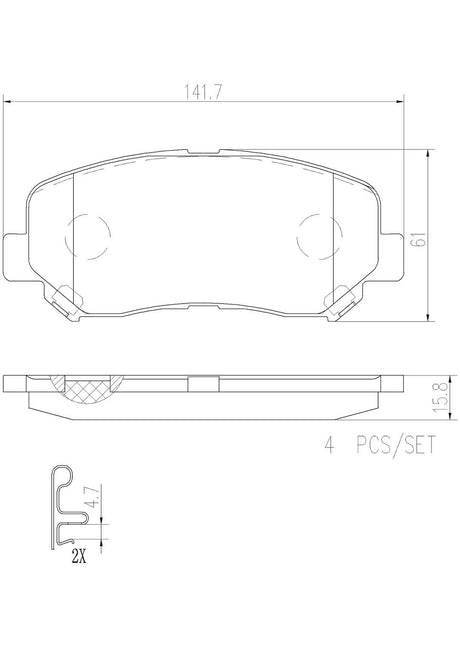 Product of Brembo P49045N Brake Pad - Set Of 4 