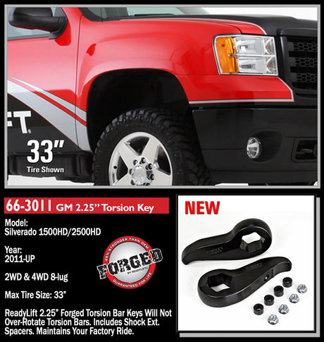 Product of ReadyLIFT 66-3011 Leveling Kit Suspension 2-1/4 Inch Lift Torsion Bar Key 