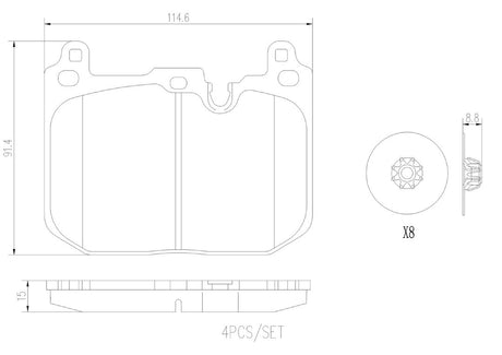 Product of Brembo P06097N Brake Pad - Set Of 4 
