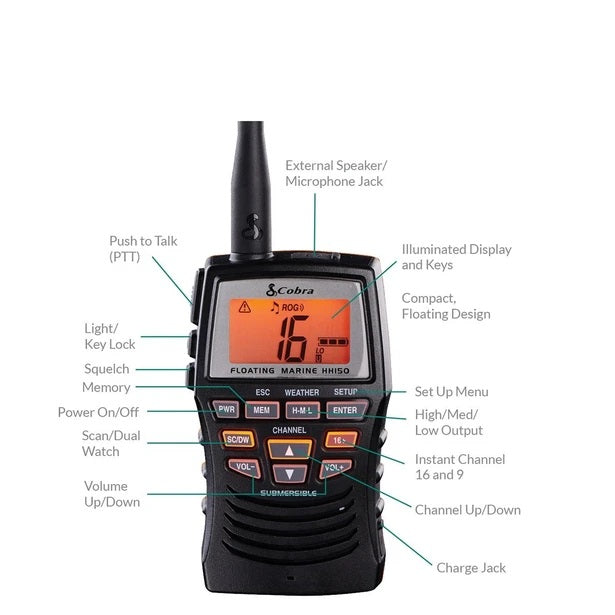 Product of Cobra Electronics Mrhh150flt Vhf Radio