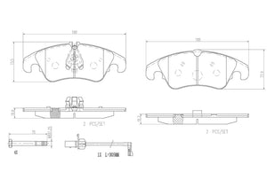 Product of Brembo P85098N Brake Pad - Set Of 4 