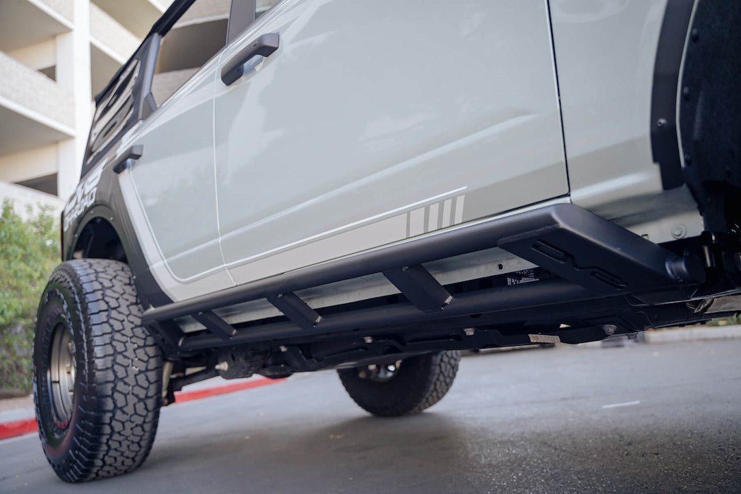 Product of DV8 Offroad SRBR-01 Black Steel Round Rocker Panel Guard 