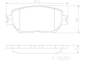 Product of Brembo P83062N Brake Pad - Set Of 4 