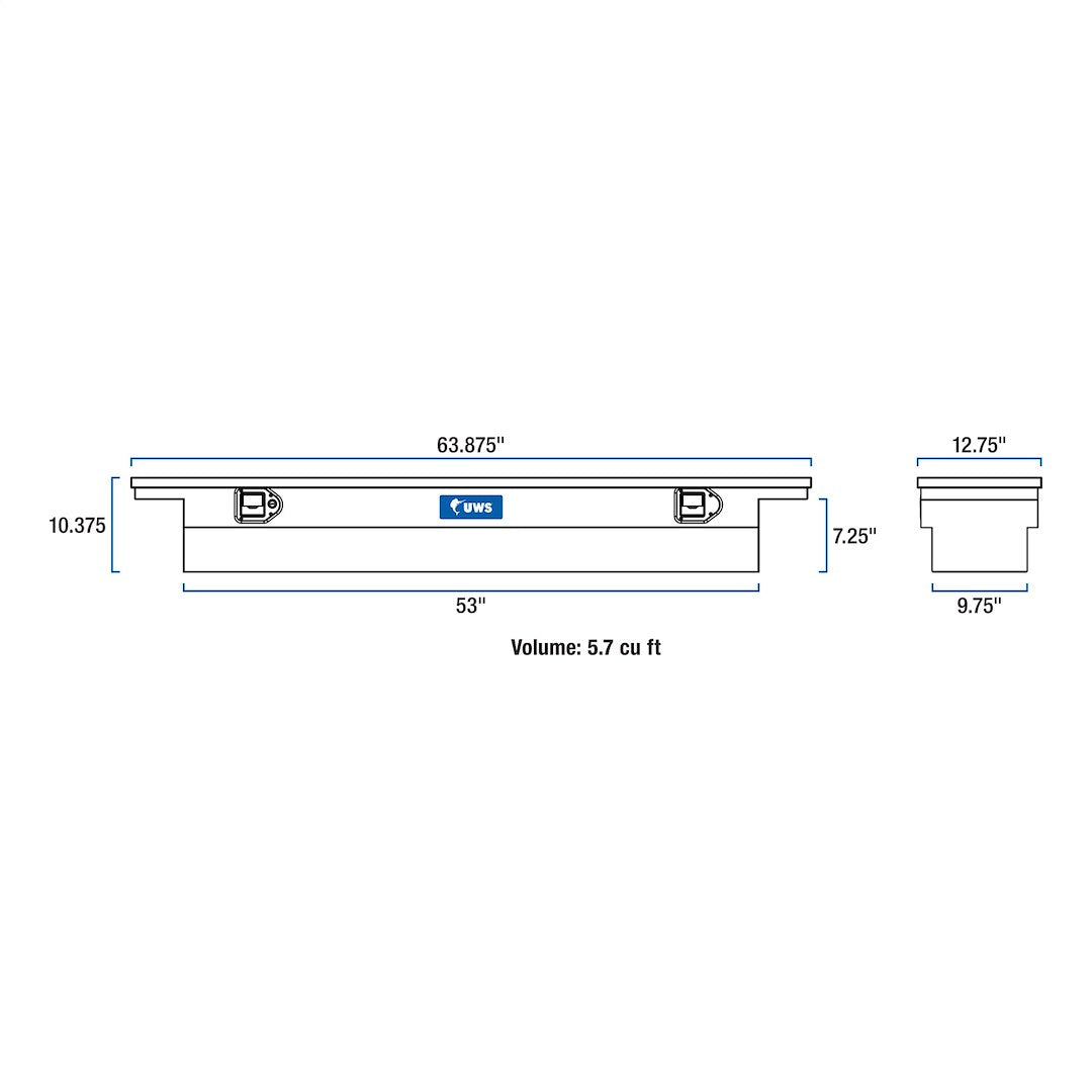 Product of UWS TBS-63-SL-LP Slim Line Low Profile Toolbox 