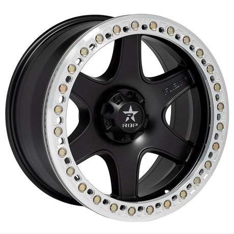 Product of RBP (Rolling Big Power) 17x9 Black With Natural Bead Lock Ring Wheel - 8x6.50 Bolt Pattern 