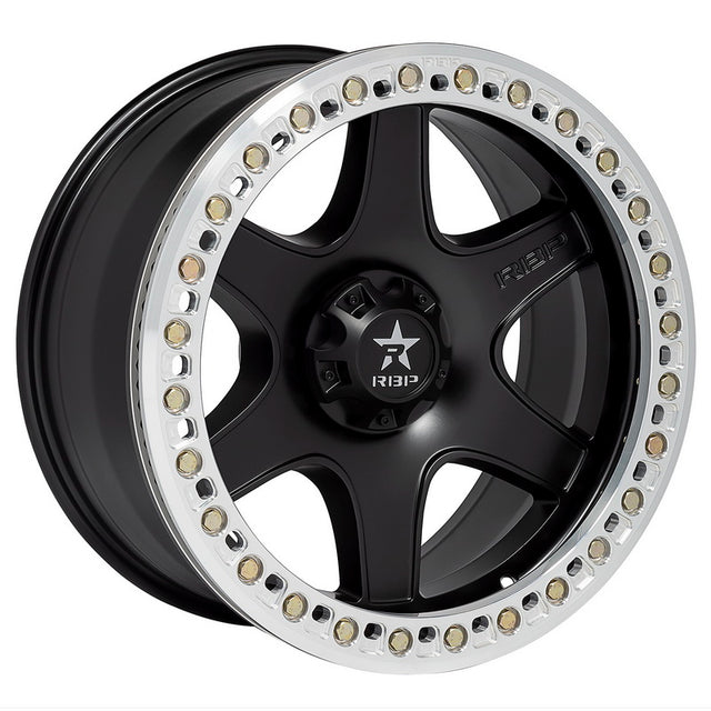Product of RBP (Rolling Big Power) 17x9 Black With Natural Bead Lock Ring Wheel - 8x6.50 Bolt Pattern 