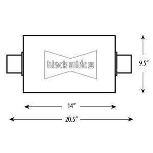 Black Widow Exhaust Bw002-P Exhaust Muffler||bw002-P-3.Jpg||87||bwebw002p||1632564