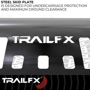 Product of TrailFX 1320211093 Bull Bar Black Powder Coated 3 Inch Yes with skid plate 