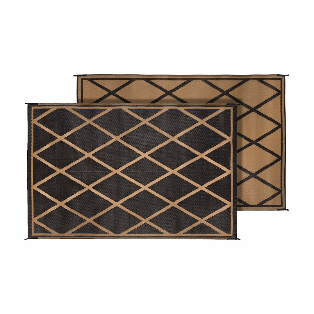 Faulkner 68900 Patio Mat||flk_68888_Patio Mat_Diamond_Black-Beige_Front-Back.Jpg||85||flk68900||1110809