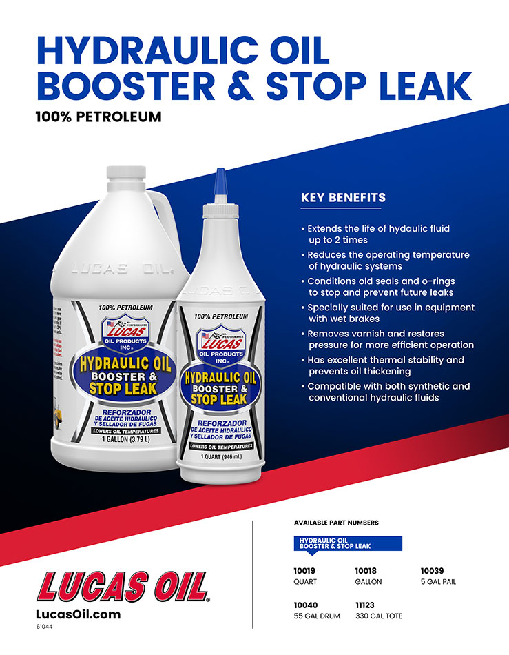 Product of Lucas Oil 10019 Multi Purpose Hydraulic Fluid Stop Leak