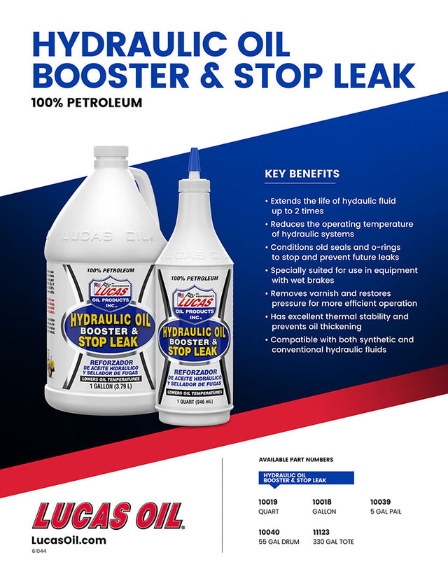 Product of Lucas Oil 10019 Multi Purpose Hydraulic Fluid Stop Leak