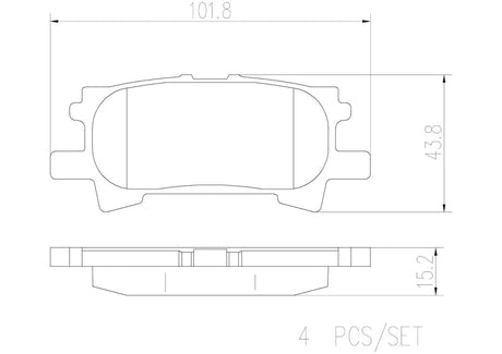 Product of Brembo P83068N Brake Pad - Set Of 4 
