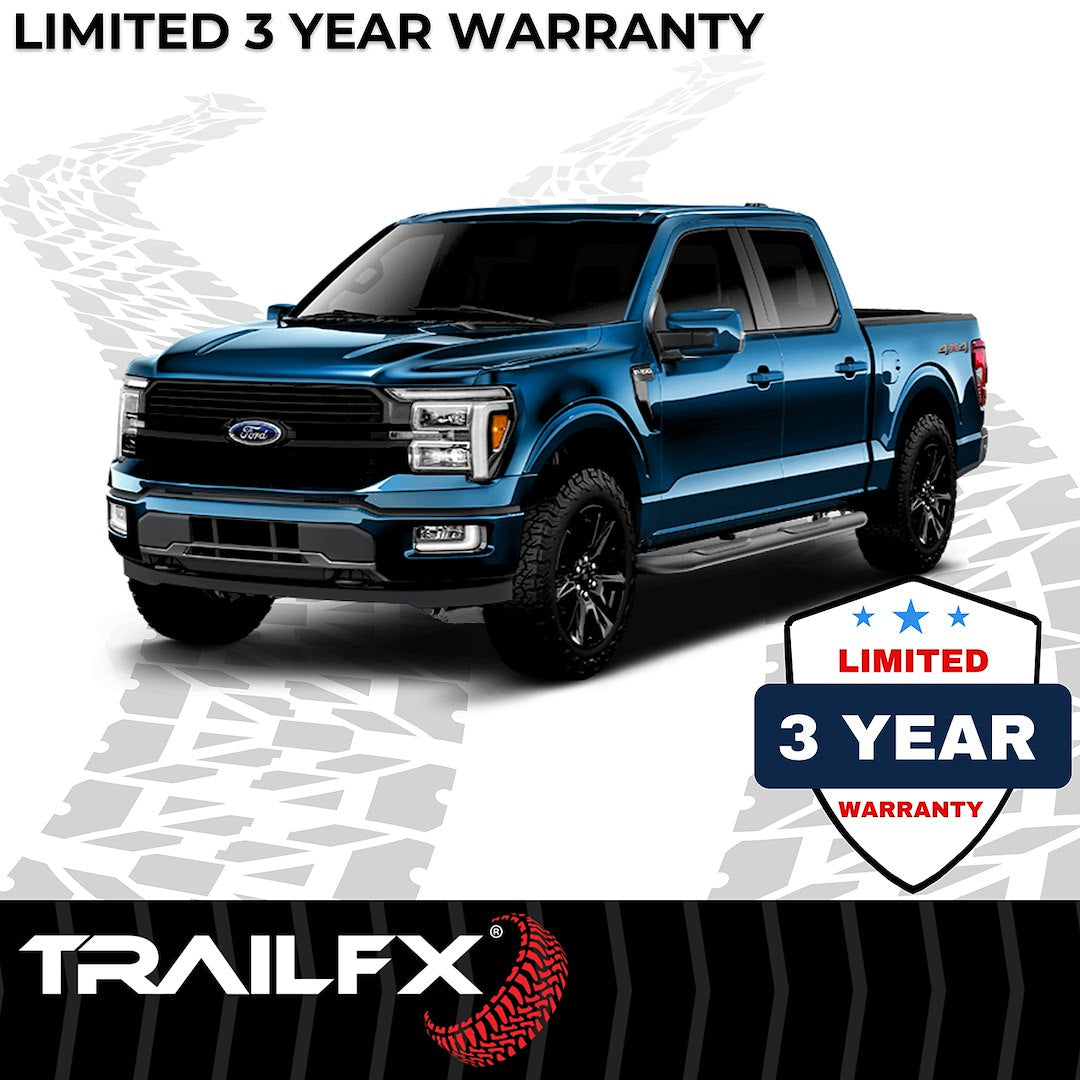 Product of TrailFX A1004B TFX 4" Oval Tube Side Steps Nerf Bar With Surface Steps 