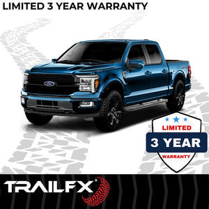 Product of TrailFX A1004B TFX 4" Oval Tube Side Steps Nerf Bar With Surface Steps 