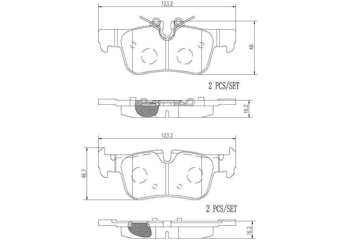 Product of Brembo P06094N Brake Pad - Set Of 4 