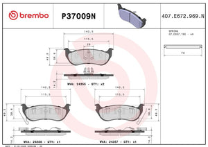 Brembo P37009n Brake Pad||p37009n_2.Jpg||86||brmp37009n||2091589