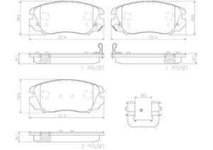 Product of Brembo P59054N Brake Pad - Set Of 4 