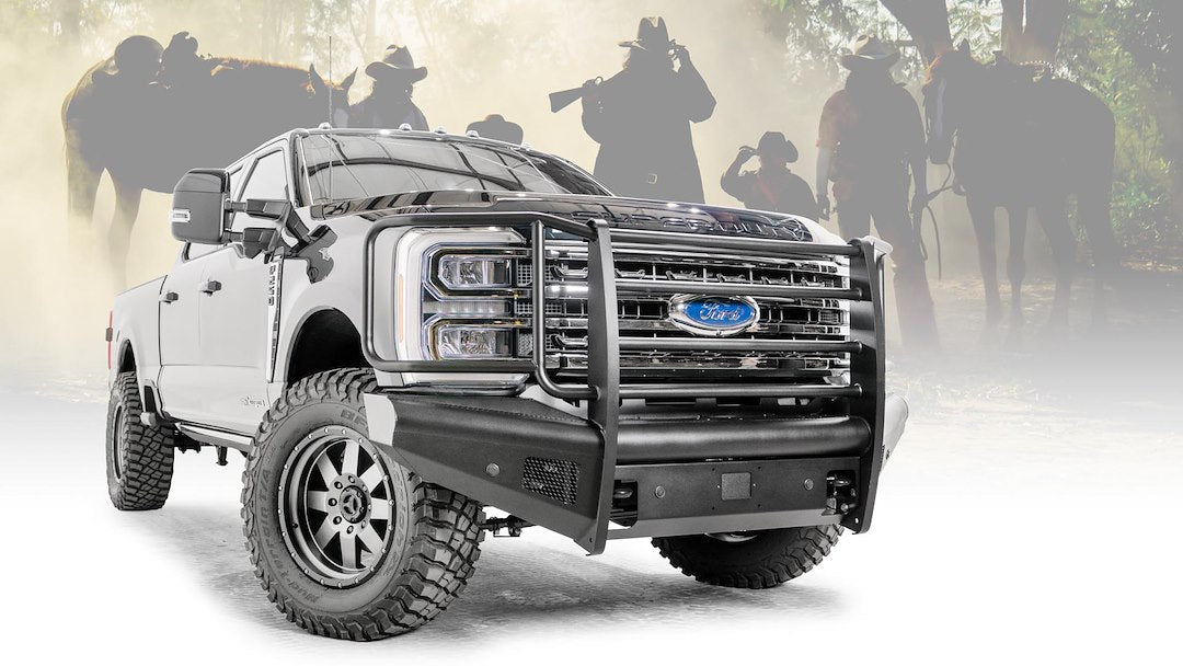 Product of Fab Fours FS23-Q5960-1 Black Steel Elite Steel Matte Powder Coated Bumper 