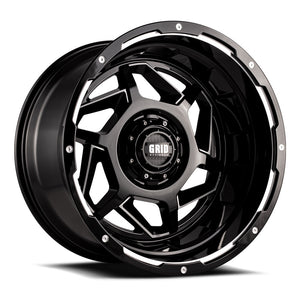 Product of Grid Wheels 20x9 Black With Natural Accents Wheel - 6x5.31 Bolt Pattern 