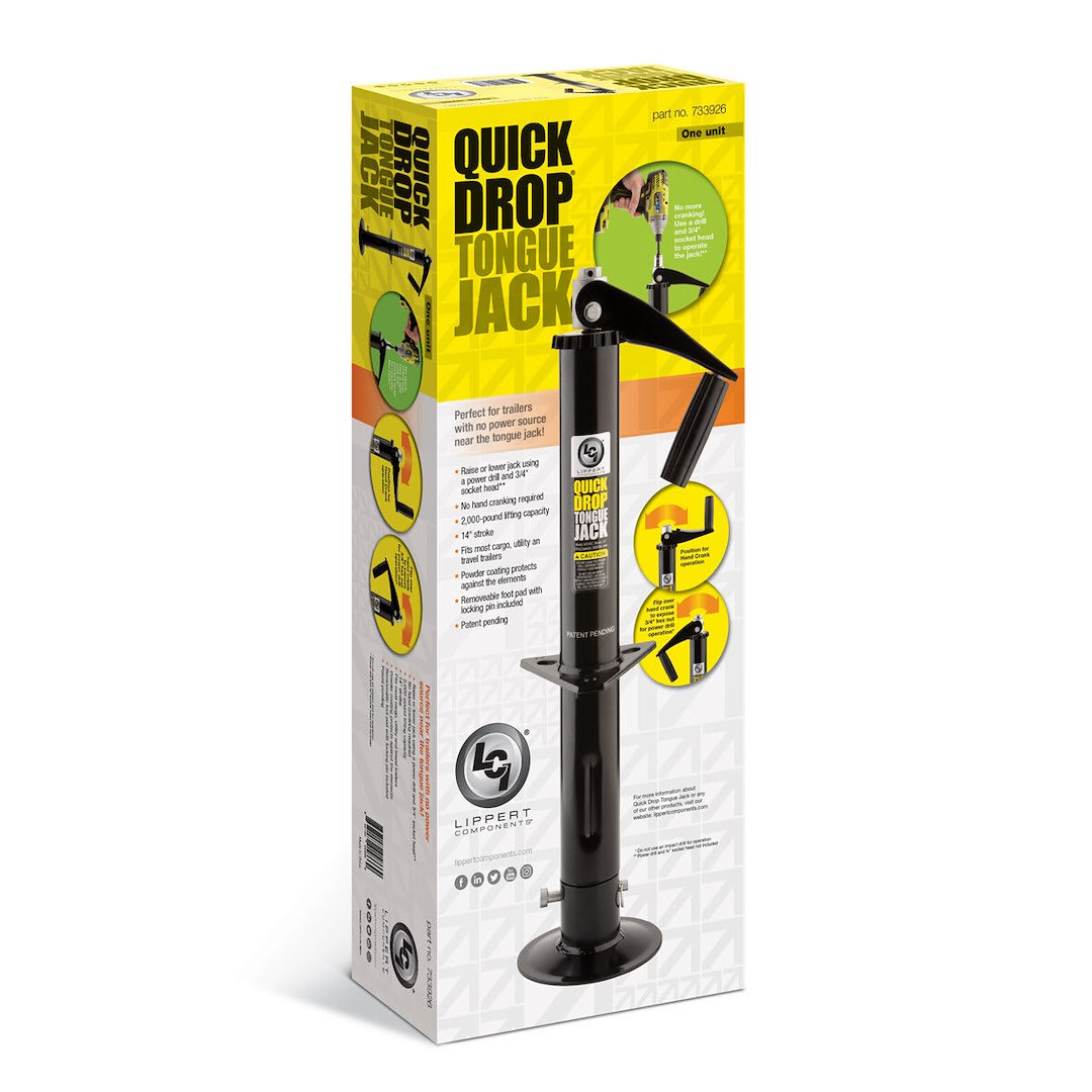 Product of Lippert Components 733926 2000 Pound Manual Trailer Tongue Jack 