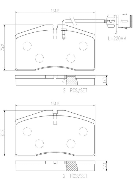 Product of Brembo P85053N Brake Pad - Set Of 4 