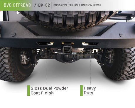 Product of DV8 Offroad AHJP-02 Class III Trailer Hitch Rear w/ 2 Inch Receiver 