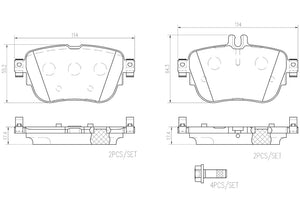 Product of Brembo P50136N Brake Pad - Set Of 4 