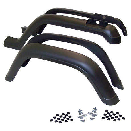 Product of Crown Automotive 5AHK Non-Exposed Fasteners Black Fender Flare - Set Of 4 
