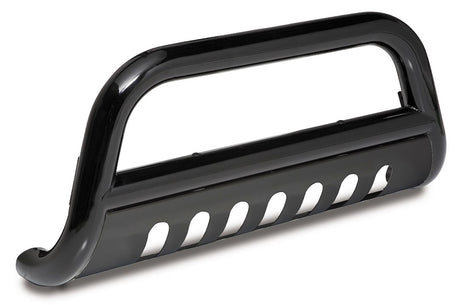 Product of Rugged Ridge 11565.12 Bull Bar Black Powder Coated 3 Inch Yes with skid plate 