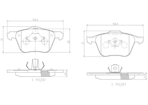 Product of Brembo P86022N Brake Pad - Set Of 4 