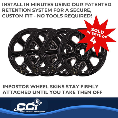 Product of Coast To Coast IWCIMP456BLK Black Set Of 4 