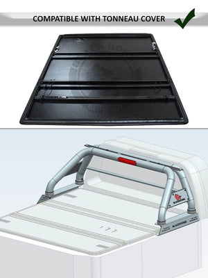 Product of Black Horse Offroad RB002SS Tubular Polished Steel Truck Bed Bar 