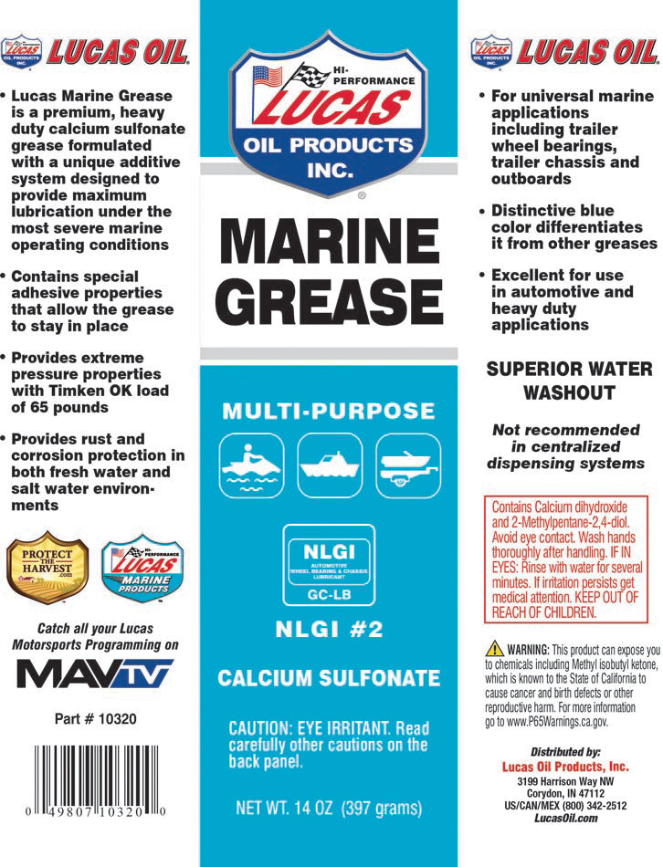 Lucas Oil 10320-30 Marine Grease||10320-30_1.Jpg||86||l441032030||930267