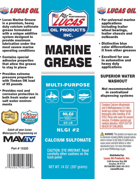 Lucas Oil 10320-30 Marine Grease||10320-30_1.Jpg||86||l441032030||930267