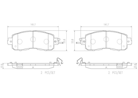 Product of Brembo P56104N Brake Pad - Set Of 4 
