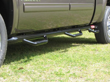 Product of N-Fab C07100CC-6 Black Gloss Powder Coated Round Nerf Bar - Truck Wheel To Wheel 